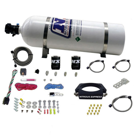 Nitrous Express GM LS 102mm Nitrous Plate Kit (50-400HP) w/15lb Bottle - 20933-15