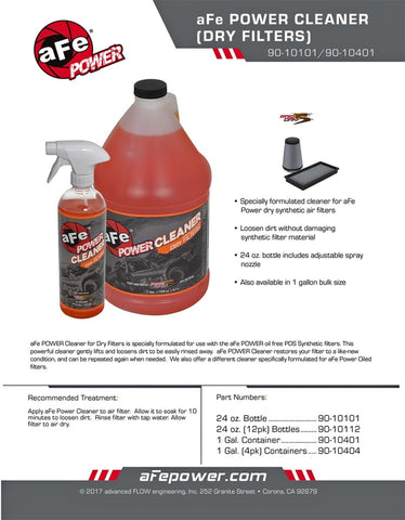 aFe POWER CLEANER 24 oz. (12 Pack) for Non-Oiled Air Filters - 90-10112