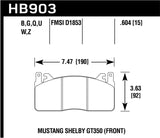 Hawk 2015 Ford Mustang DTC-60 Front Brake Pads - HB903G.604