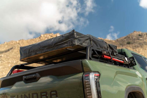 DV8 Offroad 07-23 Toyota Tundra / 09-23 Ford F150 Raptor MTO Series Bed Rack -  2pc Adj. - RRUN-03