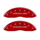 MGP 4 Caliper Covers Engraved Front & Rear RidgelineRed Finish Silver Char 2017 Honda Ridgeline - 20213SRGLRD