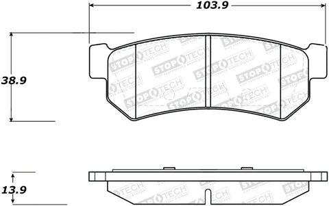 StopTech Street Brake Pads - Front - 308.13150