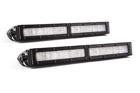 Diode Dynamics 12 In LED Light Bar Single Row Straight Clear Wide (Pair) Stage Series - DD5023P