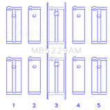 King Engine Bearings Nissan Datsun A12/(Size +0.25mm) Main Bearing Set - MB5229AM0.25