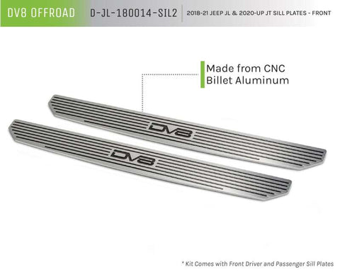 DV8 Offroad 2018-2019 Jeep Gladiator JL 2 Door Front Sill Plates - D-JL-180014-SIL2
