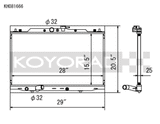 Koyo 04-08 Acura TSX 2.4L (MT) Racing Radiator - 25MM CORE - KH081666