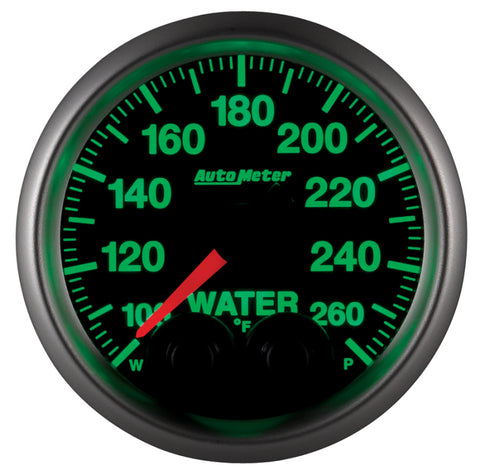 Autometer Elite 52mm 100-260 Degrees F Water Temperature Peak and Warn Gauge w/ Electronic Control - 5654