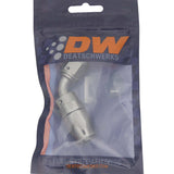 DeatschWerks 6AN Female Flare Swivel 60-Degree Hose End CPE Anodized DW Titanium - 6-02-0819
