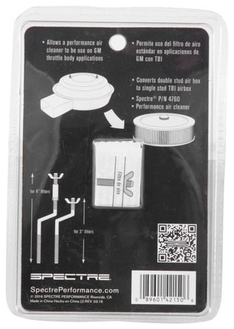 Spectre GM TBI Air Cleaner S-Stud Mounting Hardware (5in. Offset) - 4215