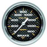 AutoMeter Gauge Brake Pressure 2- 5/8in 1600PSI Digital Stepper Motor - Carbon Fiber - 4867