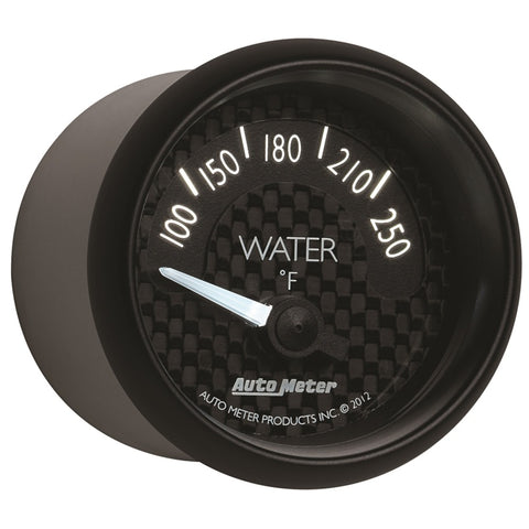 Autometer GT Series 52mm Short Sweep Electronic 100-250 Deg F Water Temperature - 8037