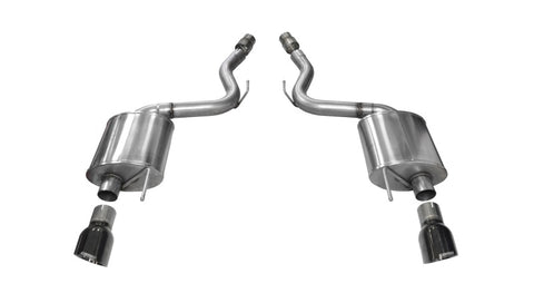 Corsa 2015-2017 Ford Mustang GT 5.0 3in Axle Back Exhaust Black Dual Tips (Touring) - 14329BLK