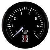 Autometer Stack 52mm 0-7 Bar M10 Male Pro Stepper Motor Fuel Pressure Gauge - Black - ST3305