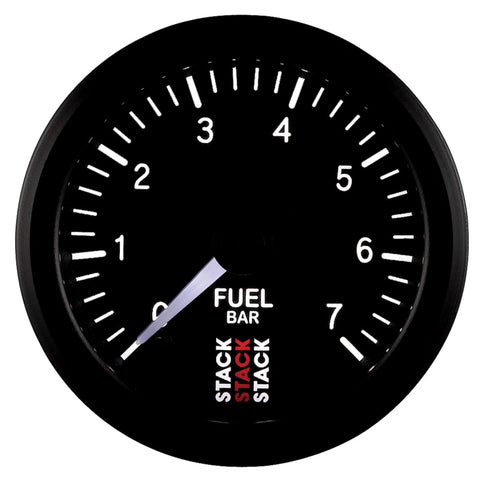 Autometer Stack 52mm 0-7 Bar M10 Male Pro Stepper Motor Fuel Pressure Gauge - Black - ST3305