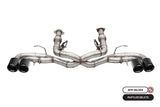 Corsa 2020-2025 Chevrolet Corvette C8 RWD 3in Track Cat-Back Delete Exhaust w/4.5in CF Black PVDTips - 21104CFBLK
