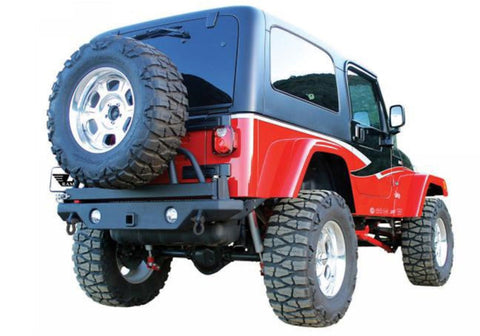 Rampage 1987-1995 Jeep Wrangler(YJ) Recovery Bumper Rear - Black - 76610