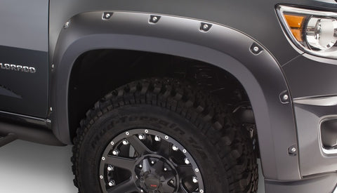 Bushwacker 15-18 Chevy ado Fleetside Pocket Style Flares 4pc 74.0in Bed - Black - 40970-02