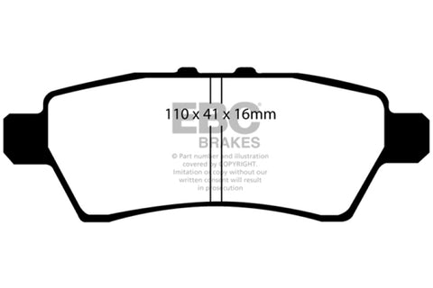 EBC 08-12 Nissan Pathfinder Bluestuff Rear Brake Pads - DP51748NDX
