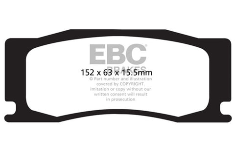 EBC 08-09 Jaguar XKR 4.2 Supercharged (Portfolio) Yellowstuff Front Brake Pads - DP42111R