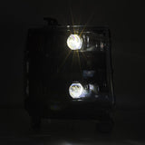 AlphaRex 16-18 Chevy 1500HD LUXX LED Proj Headlights Alpha-BK w/Seq Atv Lgt / SeqSig (Req PN 810023) - 880233