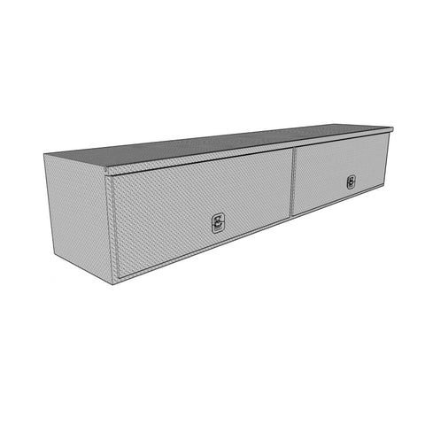 Westin/Brute High Cap HD Top Sider 16in x 96in w/flip up Doors - Aluminum - 80-HTB96C