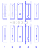 King Engine Bearings Chevrolet 121Ci/Ln2 134Ci Housing Bore +.002 (Size +1.0mm) Main Bearing Set - MB5835SI1.0