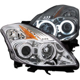 ANZO 2008-2009 Nissan Altima (2 Door ONLY) Projector Headlights w/ Halo Chrome (CCFL) - 121396