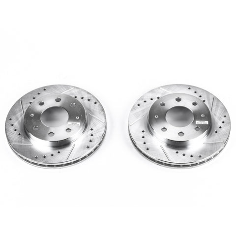 Power Stop 91-93 Eagle GTX Front Evolution Drilled & Slotted Rotors - Pair - JBR722XPR