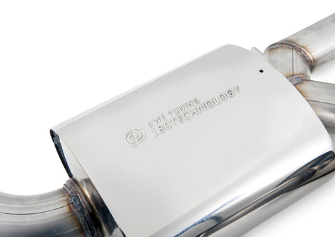 AWE Tuning Audi C7.5 A7 3.0T Touring Edition Exhaust - Quad Outlet Chrome Silver Tips - 3015-42070