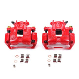 Power Stop 02-07 Mitsubishi Lancer Front Red Calipers w/Brackets - Pair - S2680