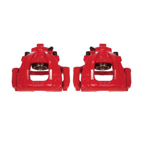 Power Stop 02-06 Mini Cooper Front Red Calipers w/Brackets - Pair - S2776