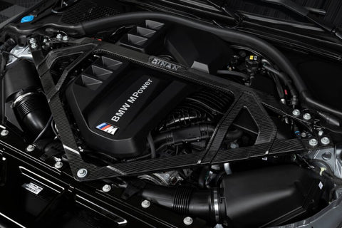 Dinan 21-27 BMW M2/M3/M4 (G80/G82/G83/G87) Gloss Carbon Fiber Strut Tower Brace - Front - D180-0015