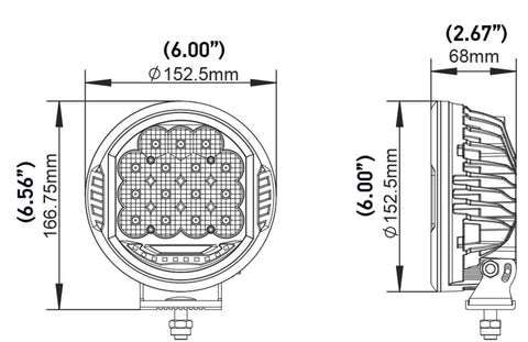 Hella 500 LED Driving Lamp - Single - 358117161