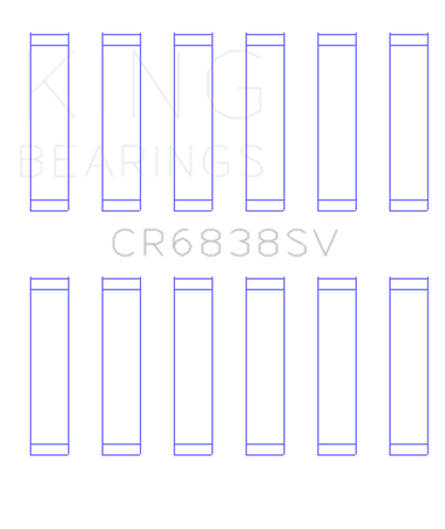 King Ford 276DT/D17TED4/AJD 2.7L V6 (Size +0.10) Rod Bearing Set - CR6838SV010