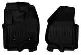 Husky Liners 12-15 Ford Super Duty Crew & Extended Cab WeatherBeater Front Row Black Floor Liners - 18701