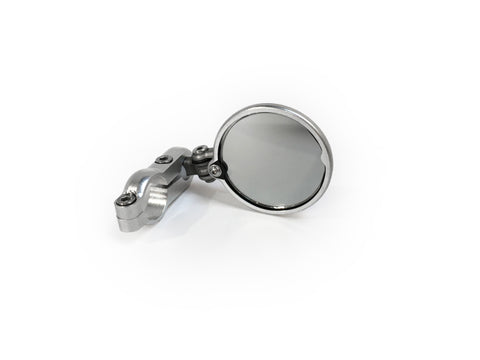 CRG Blindsight Folding 2 in. Round Bar-End Mirror - Silver - BSLS-201