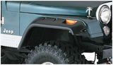 Bushwacker 59-83 Jeep CJ5 Cutout Style Flares 4pc - Black - 10910-07
