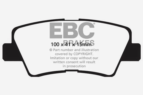 EBC 09-11 Hyundai Azera 3.3 Redstuff Rear Brake Pads - DP32031C
