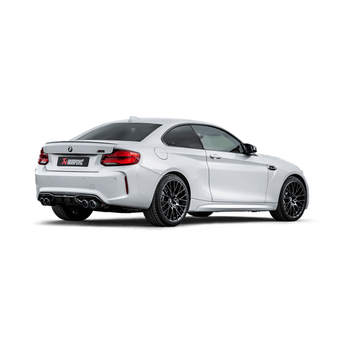 Akrapovic 2018+ BMW M2 Competition/M2 CS (F87N) Slip-On Line (Titanium) w/Carbon Fiber Tips - S-BM/T/3H