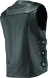 River Road Plains Leather Vest Black - Small - 094405