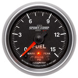 Autometer Sport-Comp II 2-1/16in 0-15 PSI Fuel Pressure Gauge - 3667