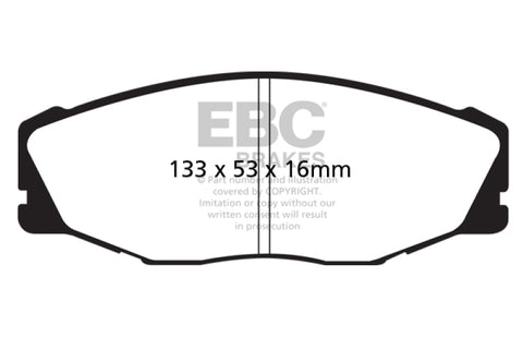 EBC 93-95 Toyota T100 Pick Up 1/2 Ton 2WD Yellowstuff Front Brake Pads - DP41712R