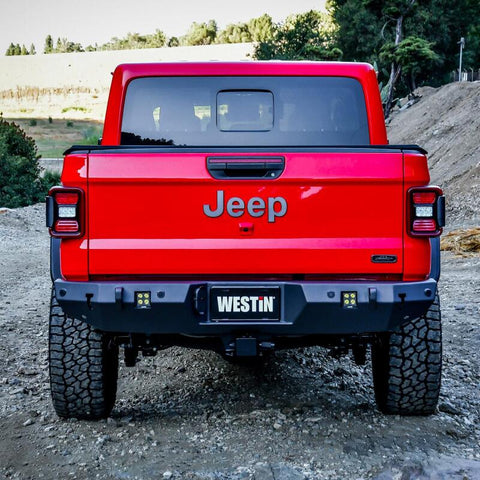 Westin 2020 Jeep Gladiator w/Sensors WJ2 Rear Bumper w/Sensor - Textured Black - 59-82075