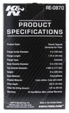 K&N Universal Rubber Filter 4inch FLG / 6inch OD-B / 4-5/8inch OD-T / 9inch H - RE-0870
