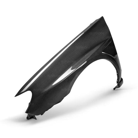 Seibon 06-07 Subaru WRX/STi (Sedan Only) 10mm Wider Carbon Fiber Fenders - FF0607SBIMP