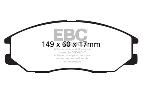 EBC 08-10 Kia Sorento 3.3 Yellowstuff Front Brake Pads - DP41558R