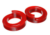 Energy Suspension 2005-07 Ford F-250/F-350 SD 2/4WD Front Coil Spring Isolator Set - Red - 4.6111R