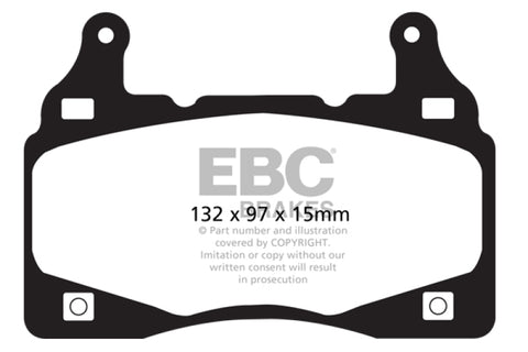 EBC 11-15 Chevrolet Camaro (5th Gen) 6.2 Yellowstuff Front Brake Pads - DP41895R