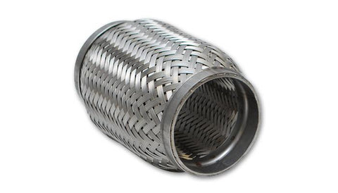 Vibrant SS Flex Coupling with Inner Braid Liner 1.5in inlet/outlet x 4in flex length - 62304