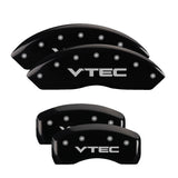 MGP 4 Caliper Covers Engraved Front & Rear Honda Yellow Finish Black Char 2004 Honda Accord - 20196SHONYL